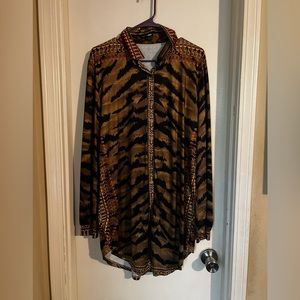 Animal print mini dress